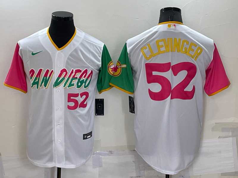 San Diego Padres #52 Mike Clevinger White Number 2022 City Connect Cool Base Stitched Jersey,We sell and wholesale San Diego Padres #52 Mike Clevinger White Number 2022 City Connect Cool Base Stitched Jersey on line form chian!